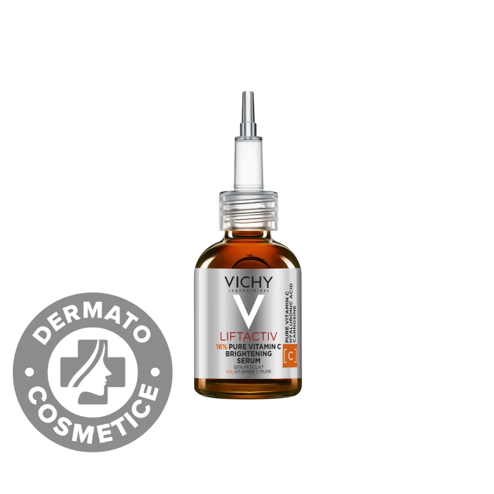 Serum cu 16% Vitamina C Pura cu efect de luminozitate Liftactiv Supreme, 20ml, Vichy 