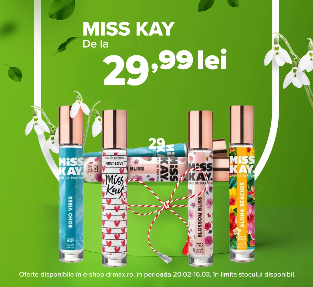 Oferta campanie Martisor + Luna Femeii 2025 Miss Kay