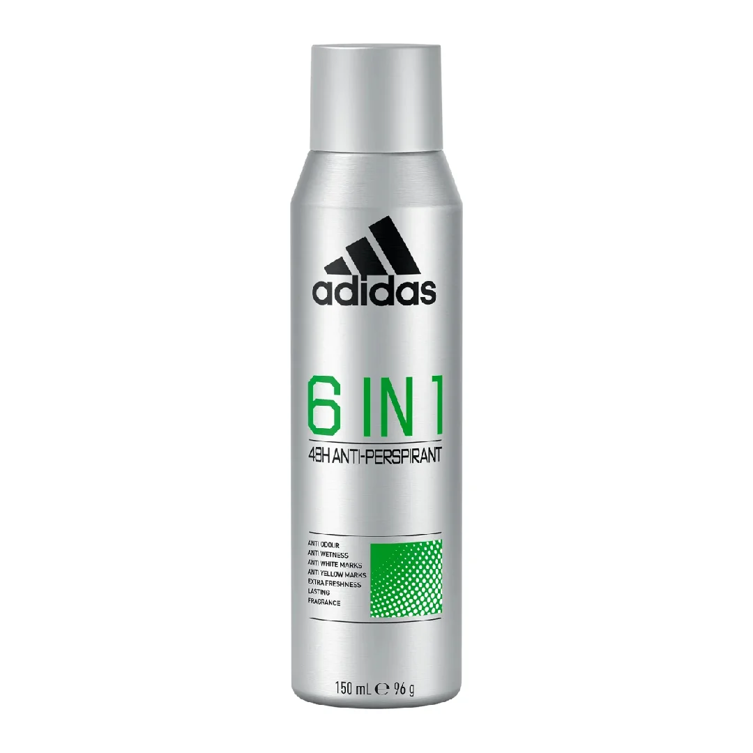 Deodorant antiperspirant pentru barbati 6 in1, 150ml, Adidas