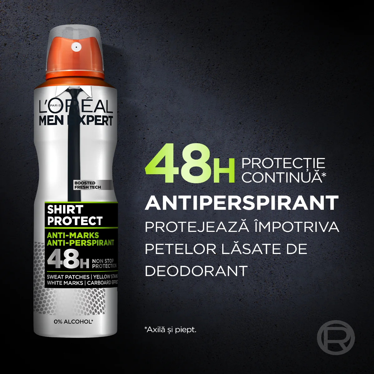 Antiperspirant spray Men Expert Shirt Protect, 150ml, L'oreal Paris 