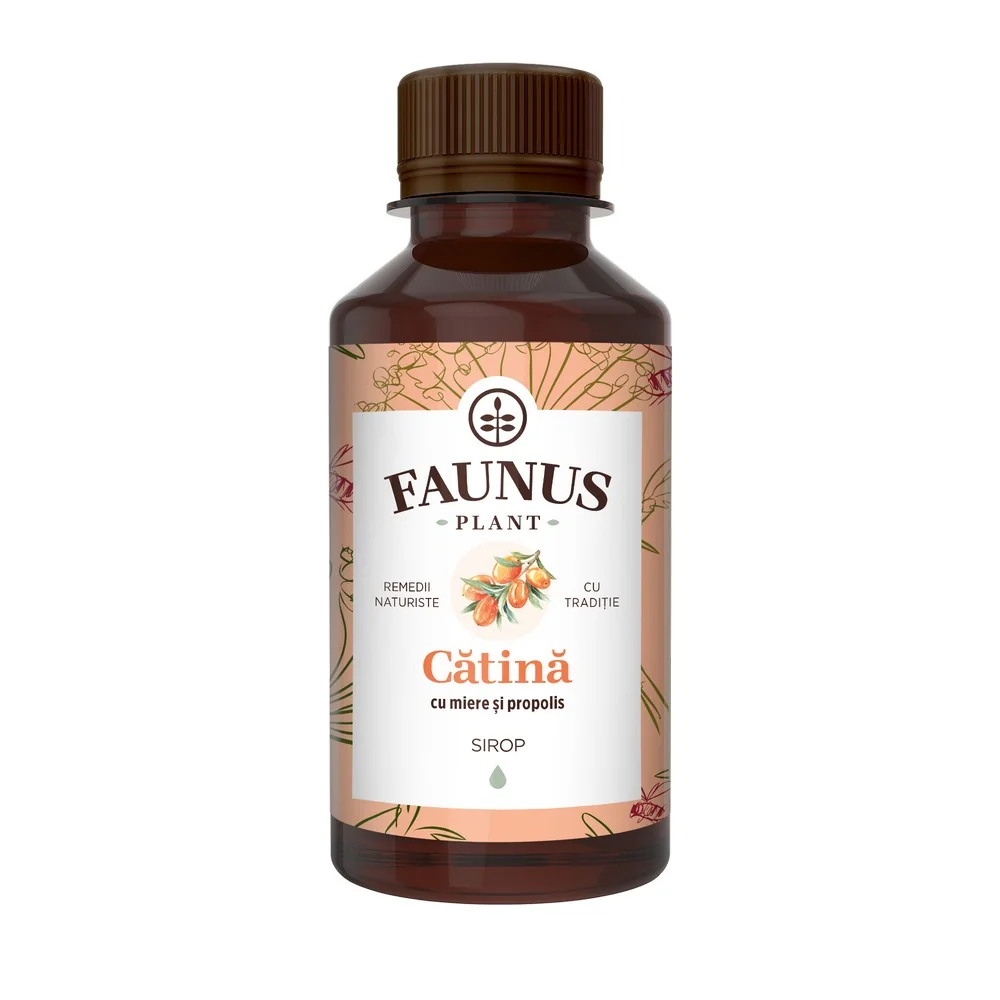 Sirop vitaminizant de Catina cu miere si propolis, 200ml, Faunus Plant