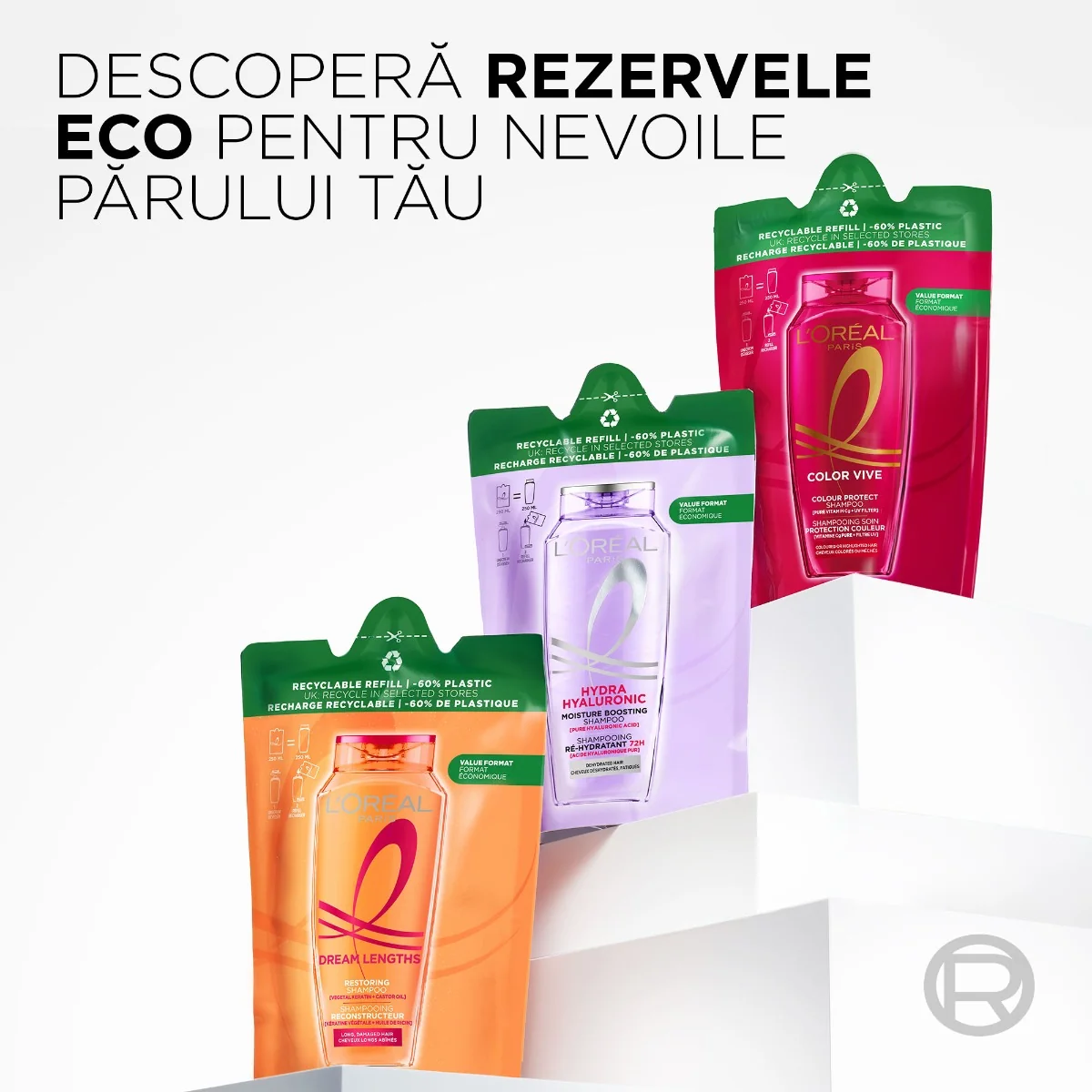 Sampon pentru protejarea culorii Color Vive rezerva eco, 250ml, Elseve 