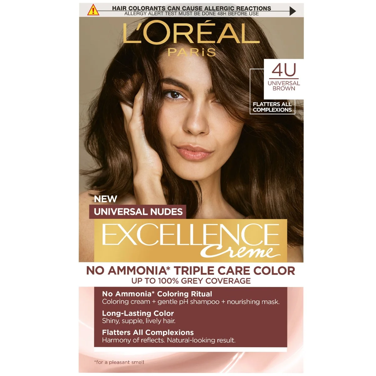 Vopsea de par permanenta fara amoniac 4U Universal Nudes Brown, 192ml, L'Oreal Paris 