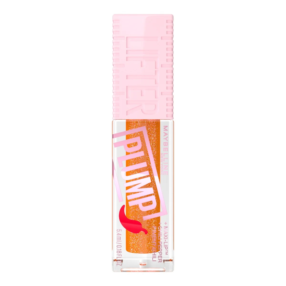 Luciu de buze cu efect de marire Lifter Plump 008 Hot Honey, 5.4ml, Maybelline