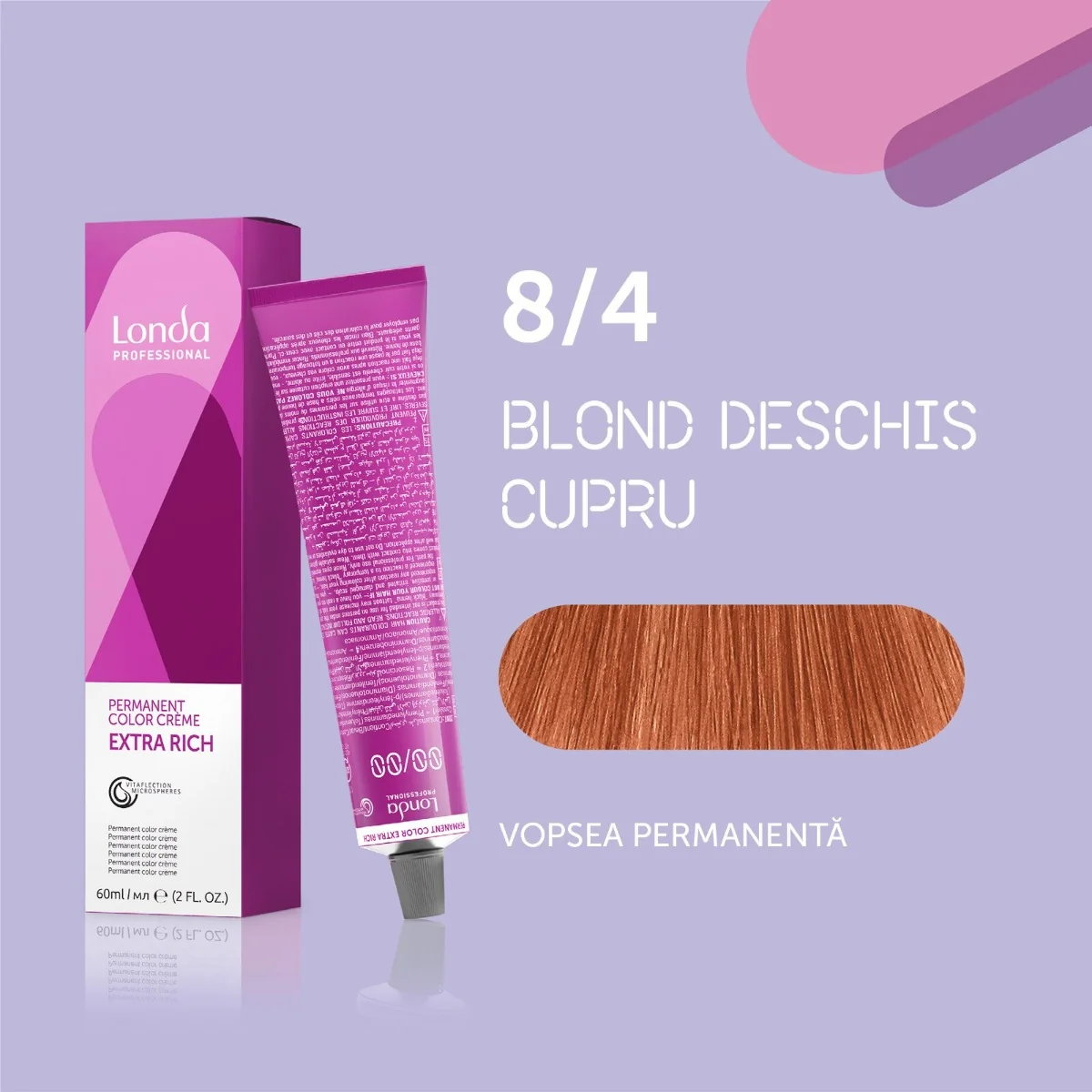 Vopsea permanenta 8/4 Extra Rich, 60ml, Londa Professional 