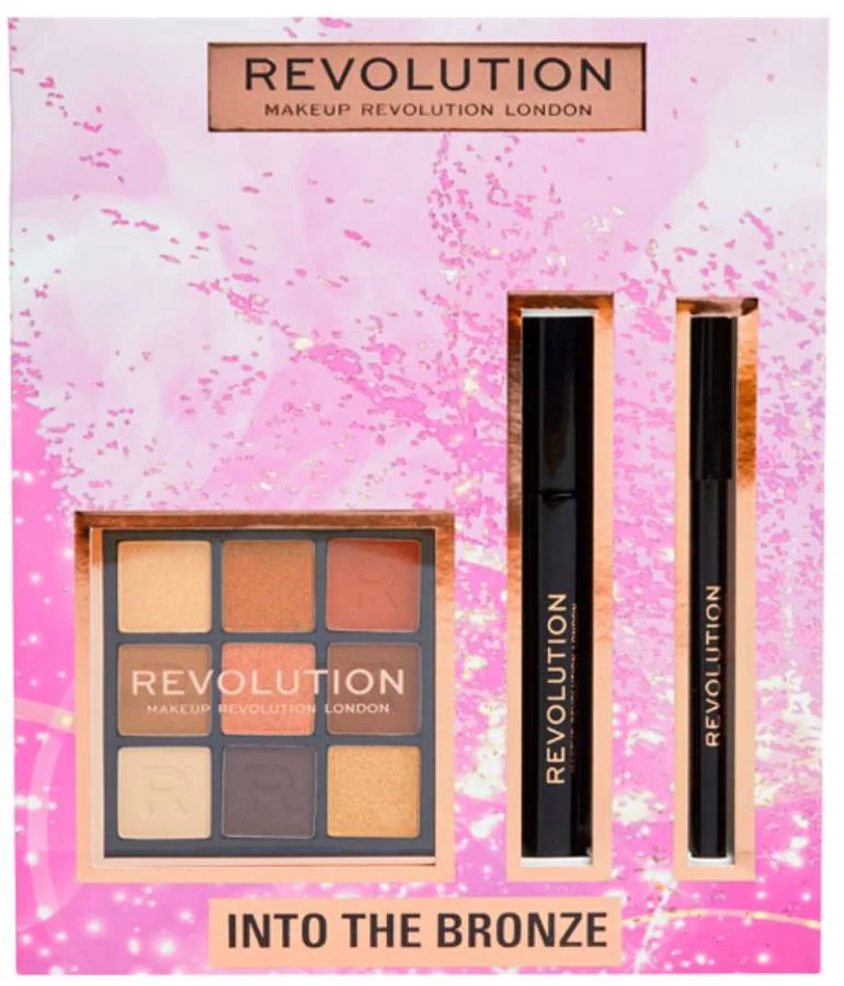 Set Into the Bronze Paleta de farduri + Creion de ochi + Rimel, Makeup Revolution