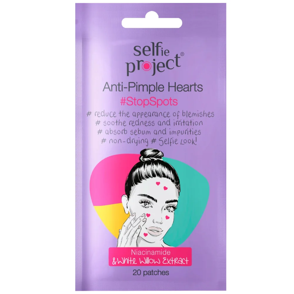 Plasturi anti-cosuri Stop Spots Hearts, 20 bucati, Selfie Project