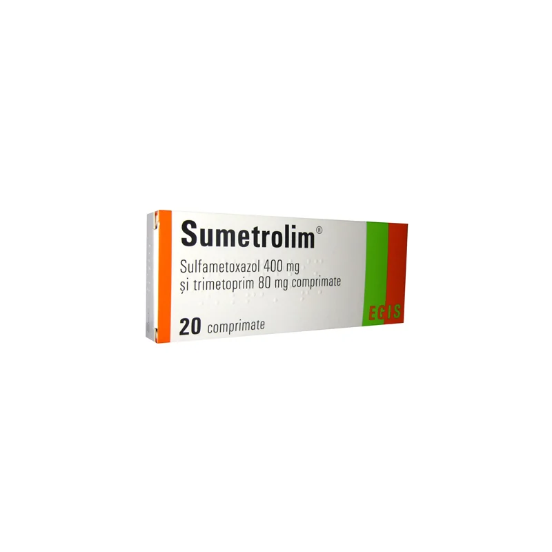 Sumetrolim 400mg/80mg, 20 comprimate, Egis Pharmaceuticals