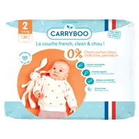 Scutece bio hipoalergence pentru nou nascuti 3-6kg marimea 2, 30 bucati, Carryboo