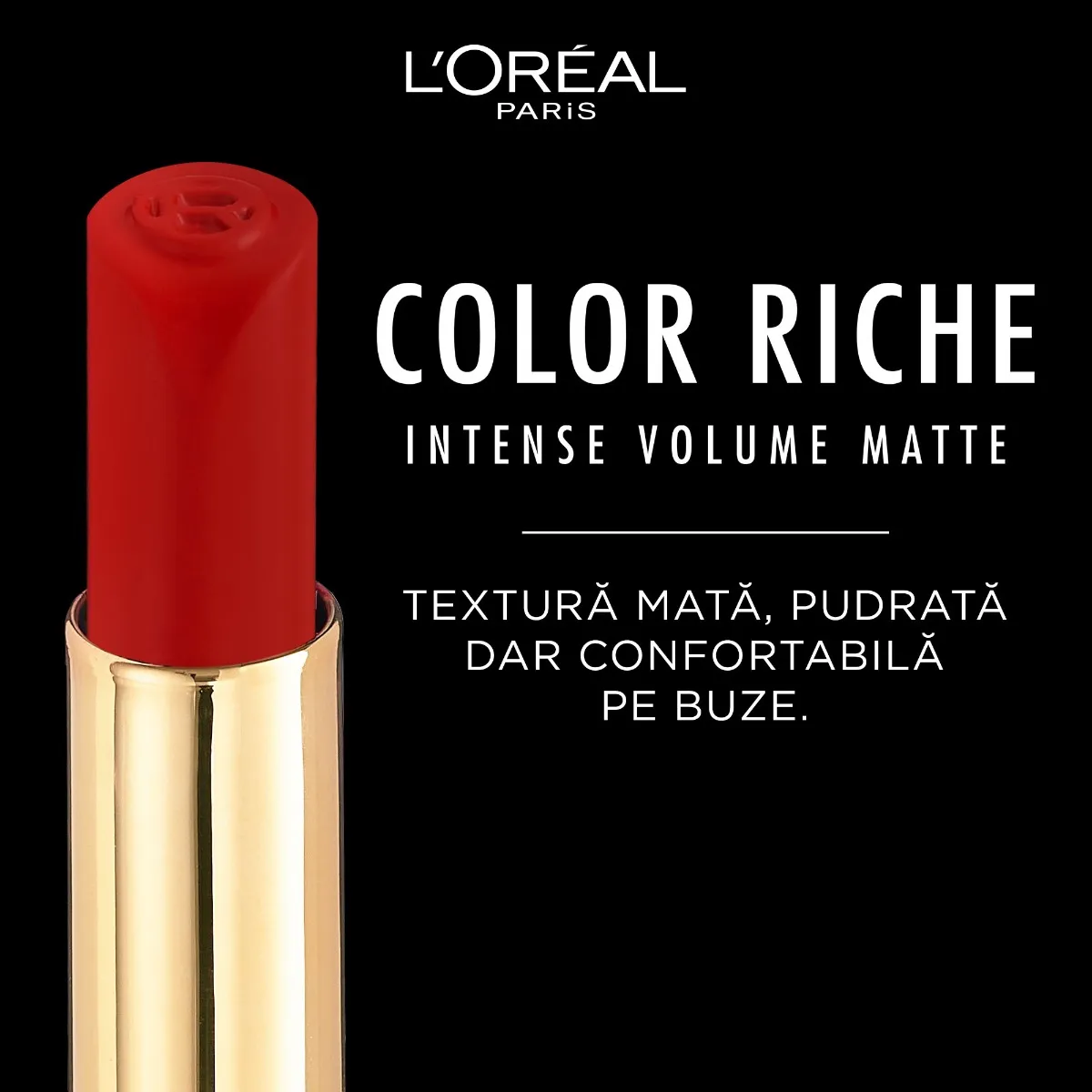 Ruj mat Color Riche Intense Volume Matte 602 Le Nude Admirable, 1.8g, L'Oreal Paris 