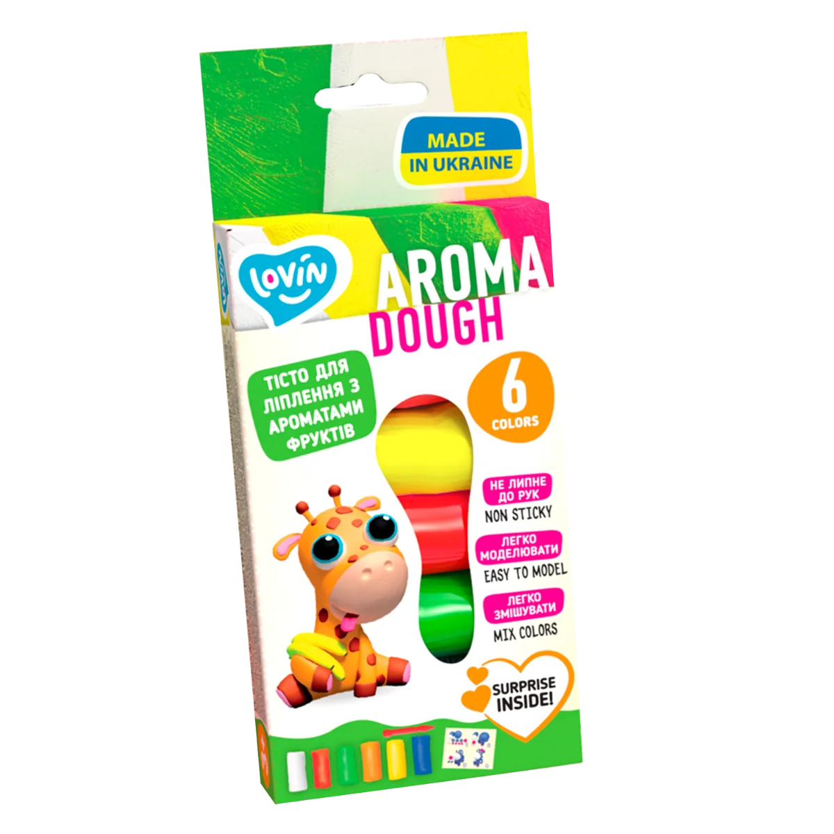 Set plastilina Lovin Aroma Dough, 6 x15g, Oktoclay