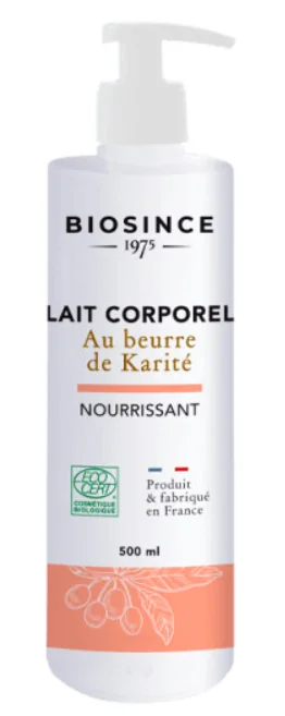 Lapte organic nutritiv pentru corp cu unt de Shea, 500ml, Biosince 1975