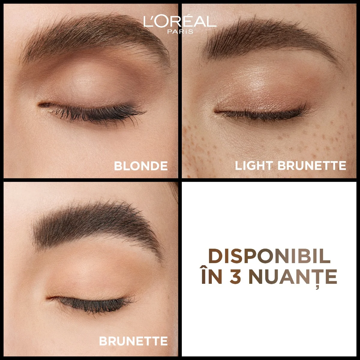 Mascara pentru sprancene cu efect de volum Infaillible 24H Light Brunette, 4.9ml, L'Oreal Paris 