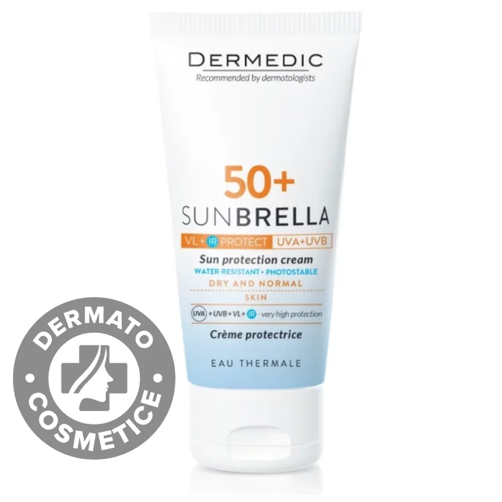 Crema de protectie solara pentru ten uscat si normal SPF50+ Sunbrella, 50ml, Dermedic 