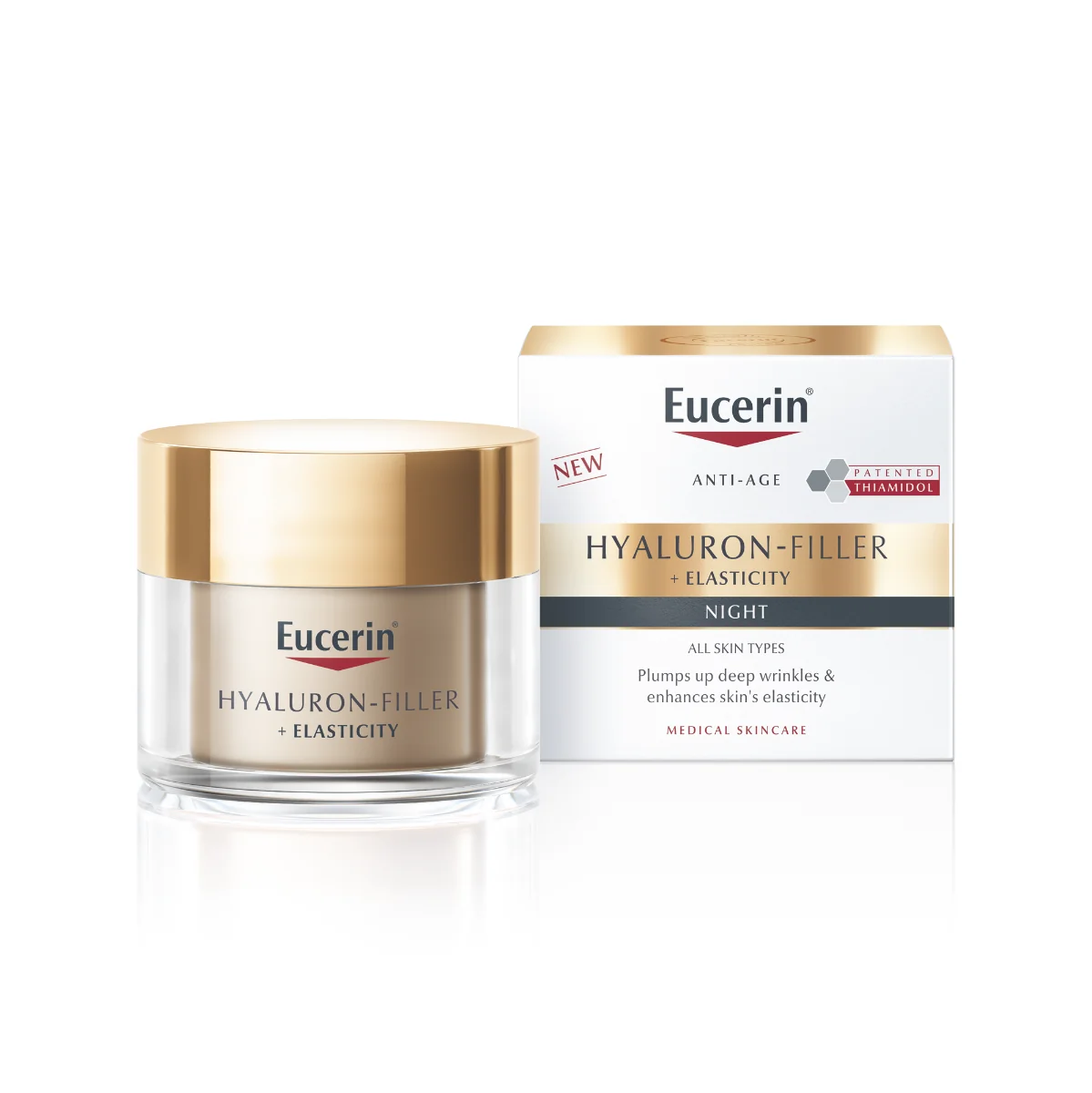 Crema de noapte Hyaluron-Filler + Elasticity, 50ml, Eucerin 