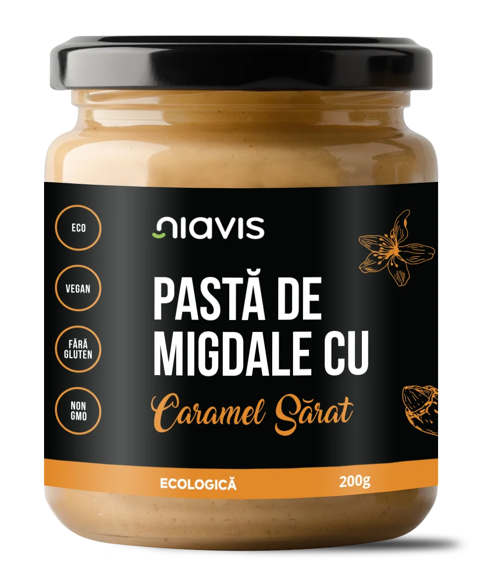 Pasta de migdale cu caramel sarat, 200g, Niavis