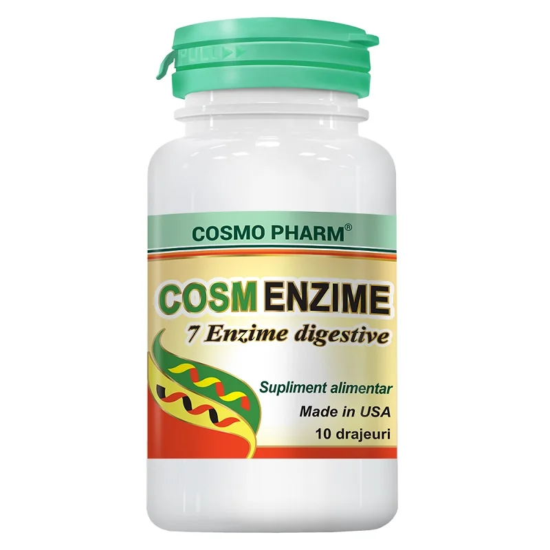 Cosm Enzime, 10 drajeuri, Cosmopharm