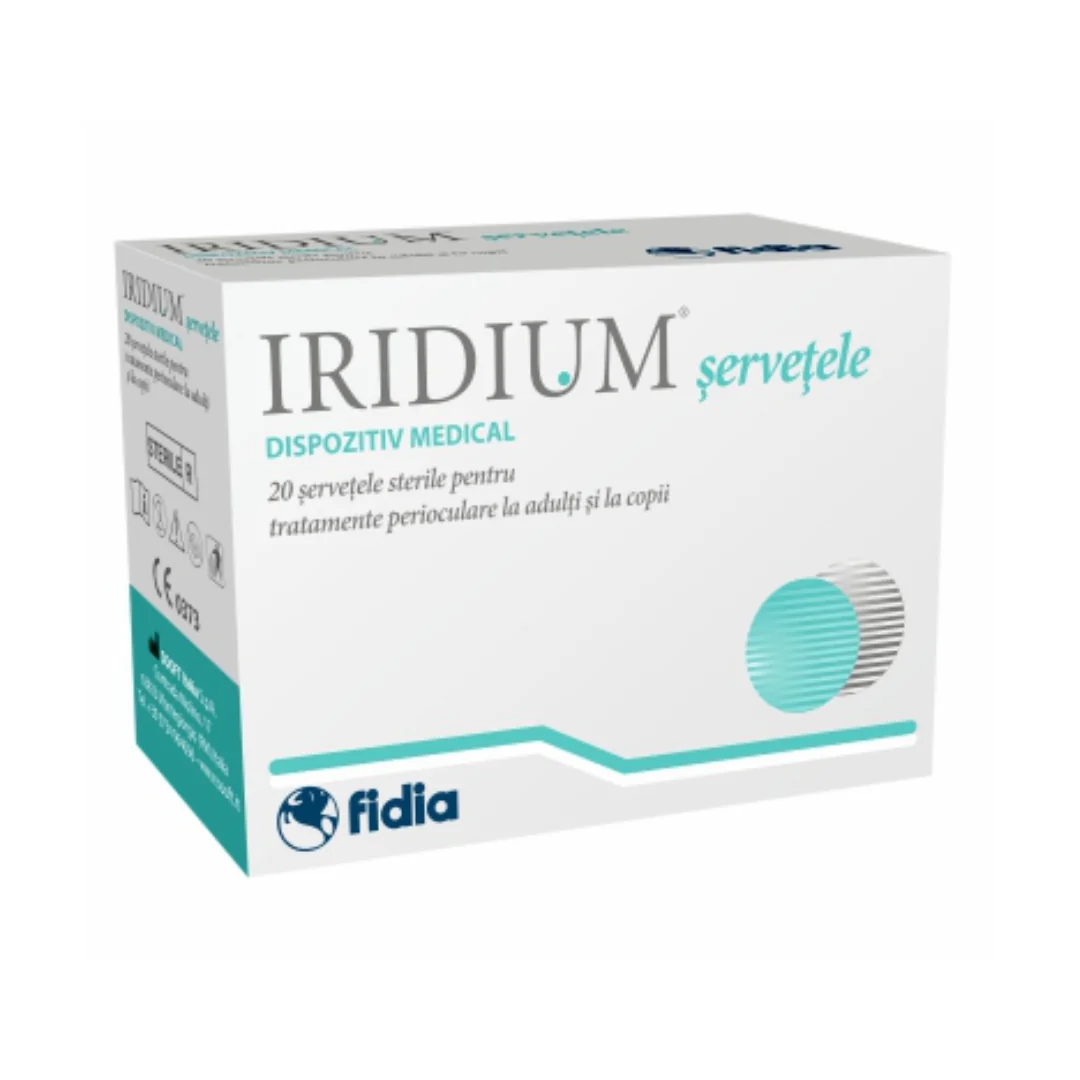 Iridium servetele oculare sterile, 20 bucati, Fidia