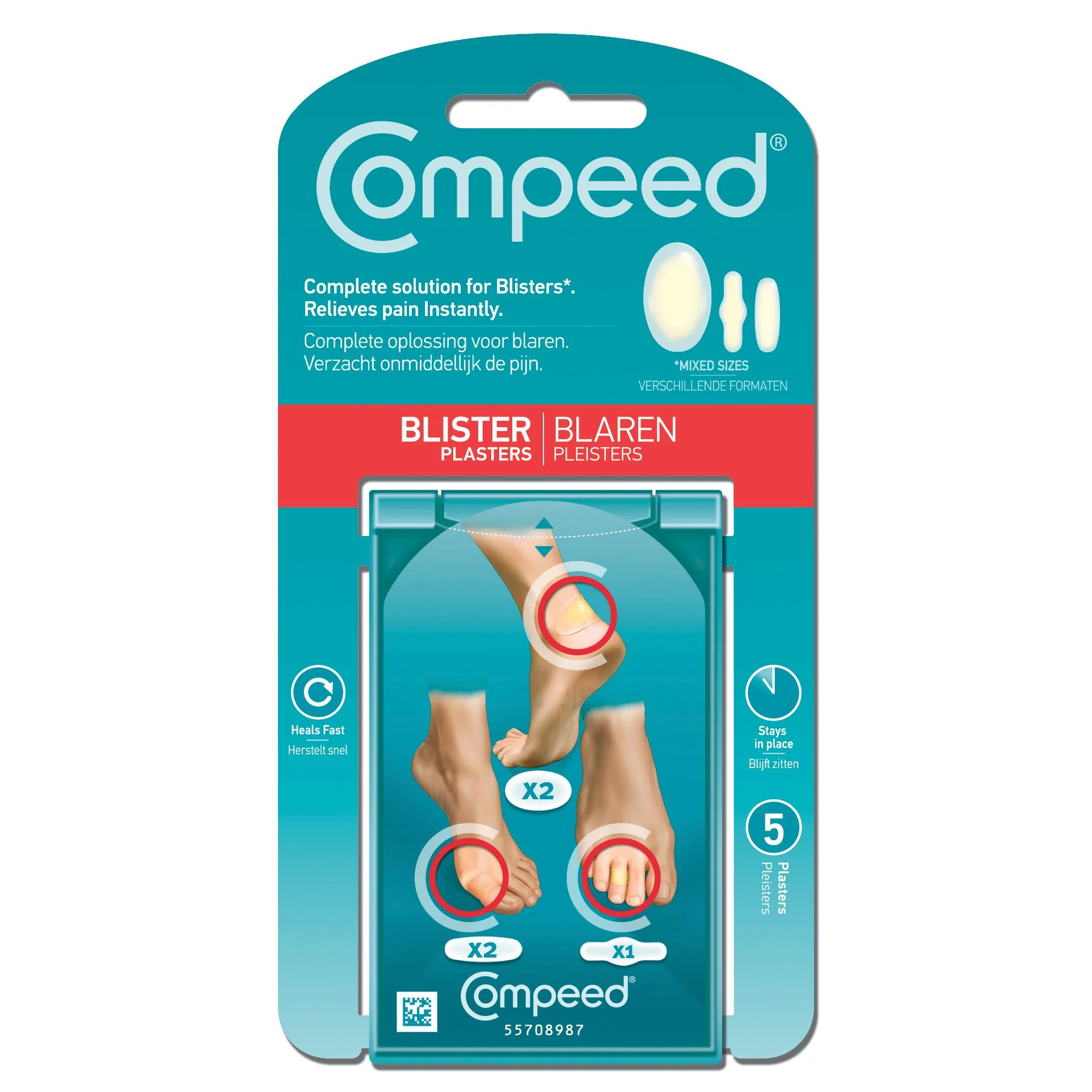 Plasturi mixt pentru basici, 5 bucati, Compeed