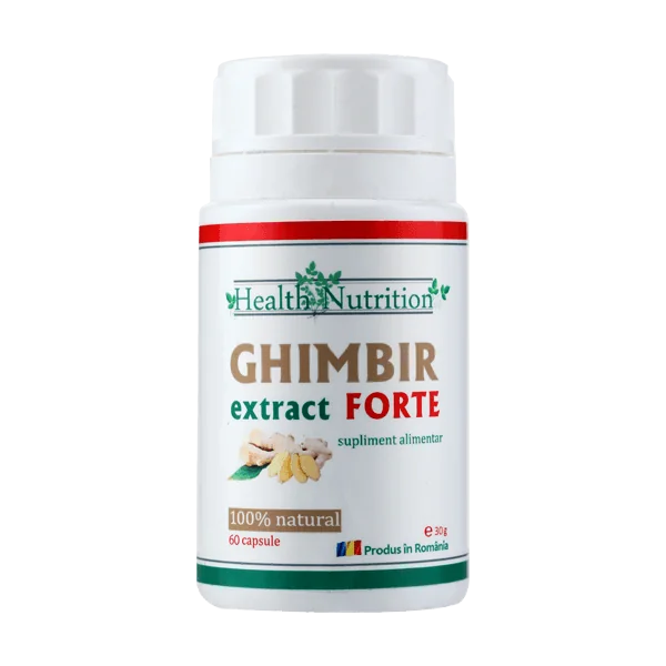 Ghimbir Extract Forte Natural, 60 capsule, Health Nutrition