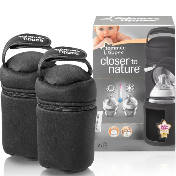 Huse pentru biberoane Closer to Nature termoizolante, 2 bucati, Tommee Tippee 