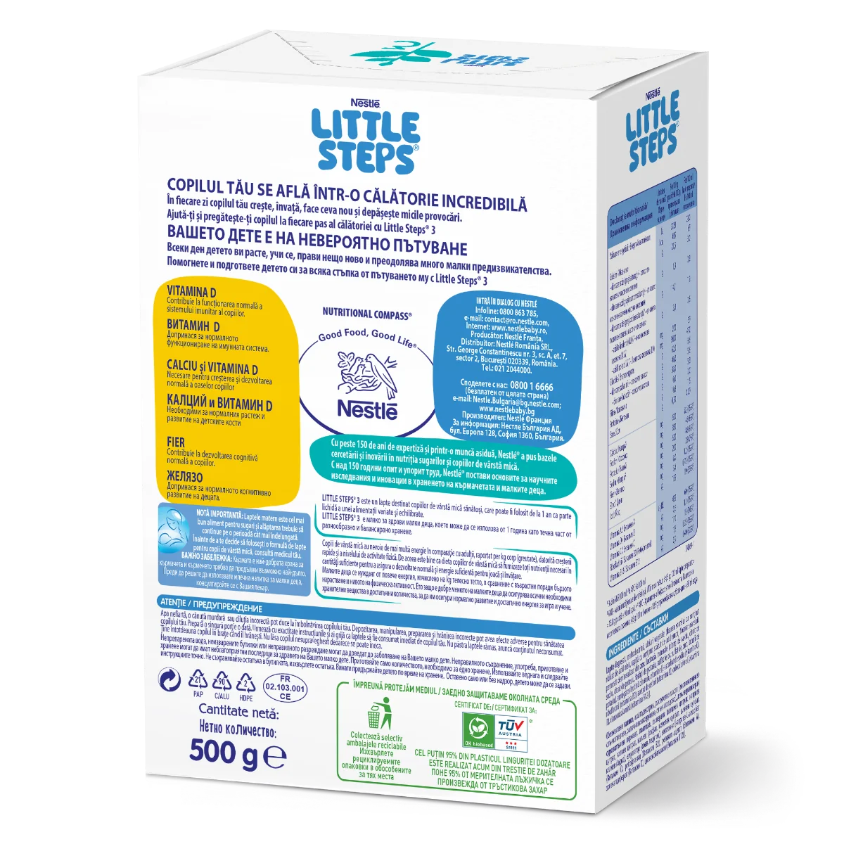 Lapte praf de la 1 an Little Steps 3, 500g, Nestle 