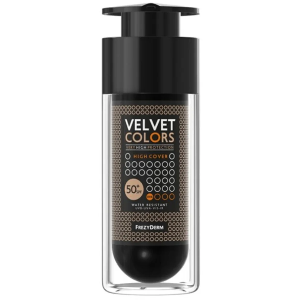 Fond de ten cu SPF 50+ Color Velvet High Cover, 30ml, Frezyderm 