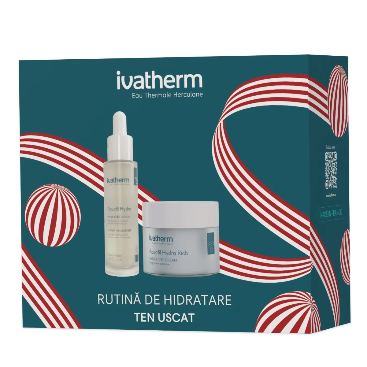 Pachet Ser Aquafil Hydra 30ml + Crema Aquafil Hydra Rich 50ml, Ivatherm 