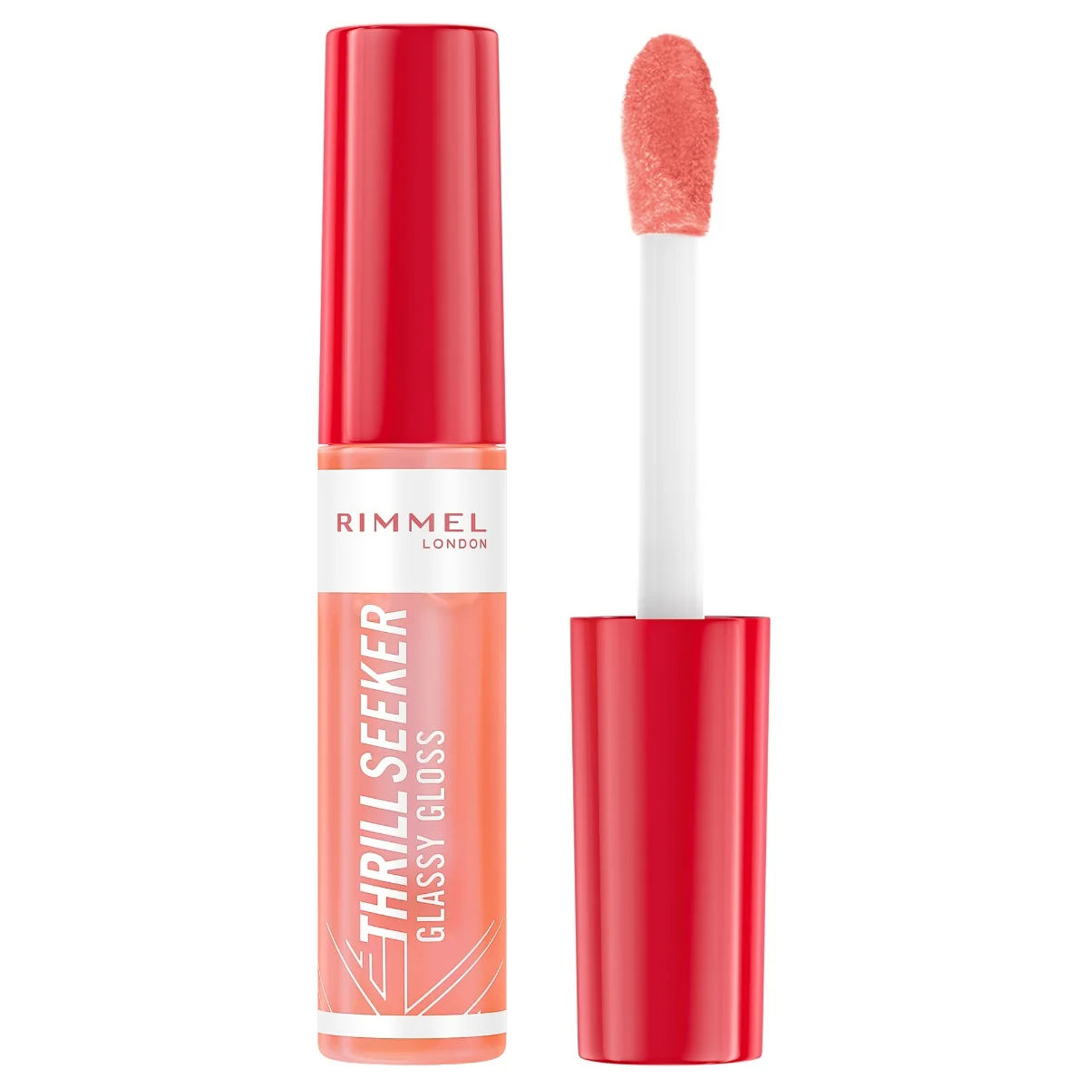 Luciu de buze Thrill Seeker Glassy Gloss 250 Peachy Vibes, 10ml, Rimmel London