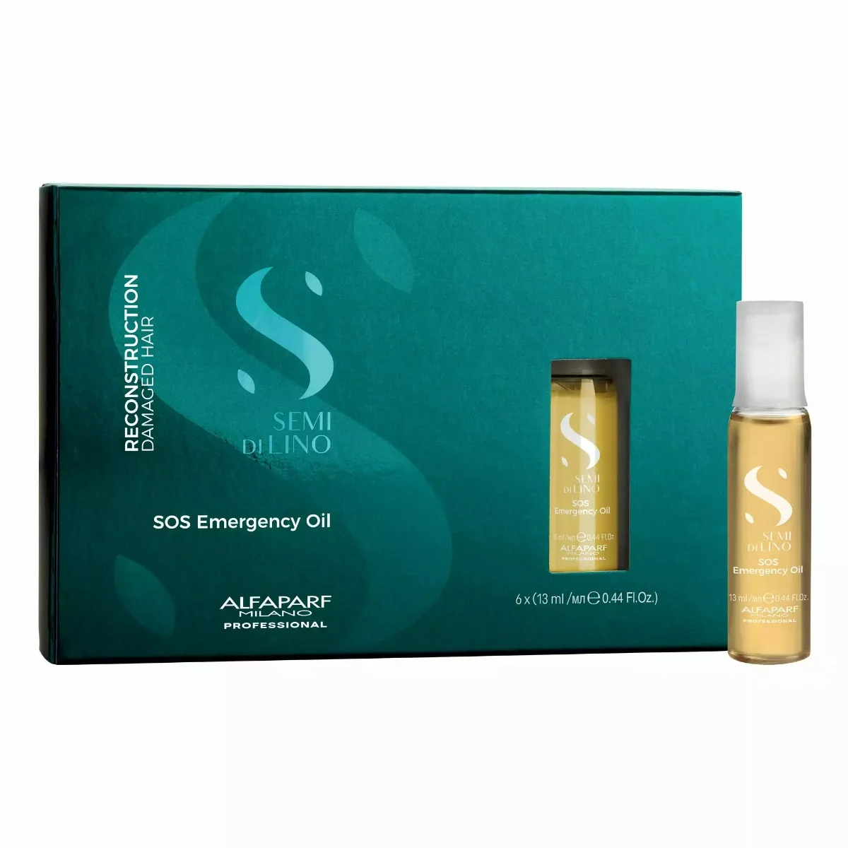 Serum tratament pentru reconstructia parului SOS Emergency Oil Serum, 6 fiole x 13ml, Alfaparf