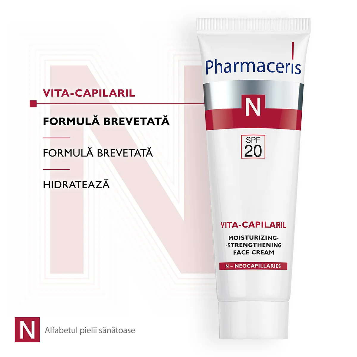 Crema calmanta anti-roseata SPF20 Vita-Capilaril N, 50ml, Pharmaceris 