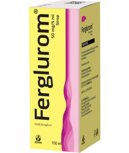 Ferglurom sirop 50mg/5ml, 100ml, Biofarm