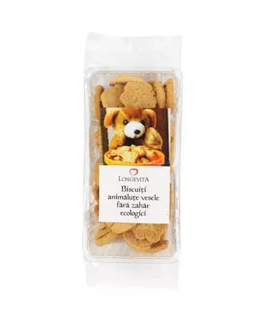 Biscuiti ecologici animalute vesele, 120g, Longevita