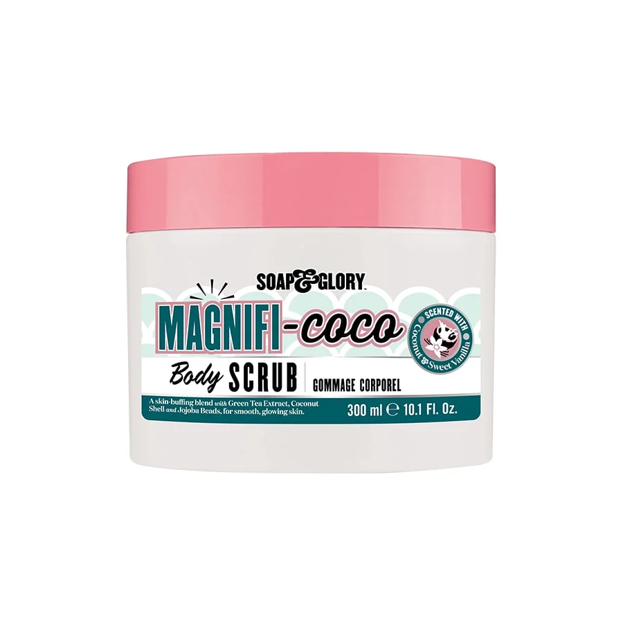 Exfoliant de corp Magnificoco Coconut & Sweet Vanilla, 300ml, Soap & Glory 