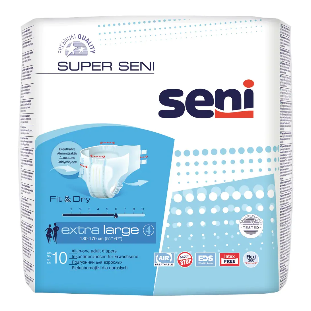 Scutece pentru adulti Super Plus XL, 10 bucati, Seni