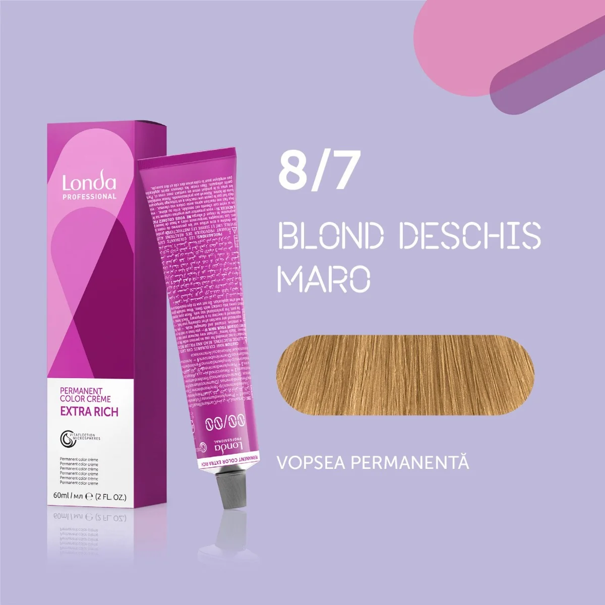 Vopsea permanenta 8/7 Extra Rich, 60ml, Londa Professional 