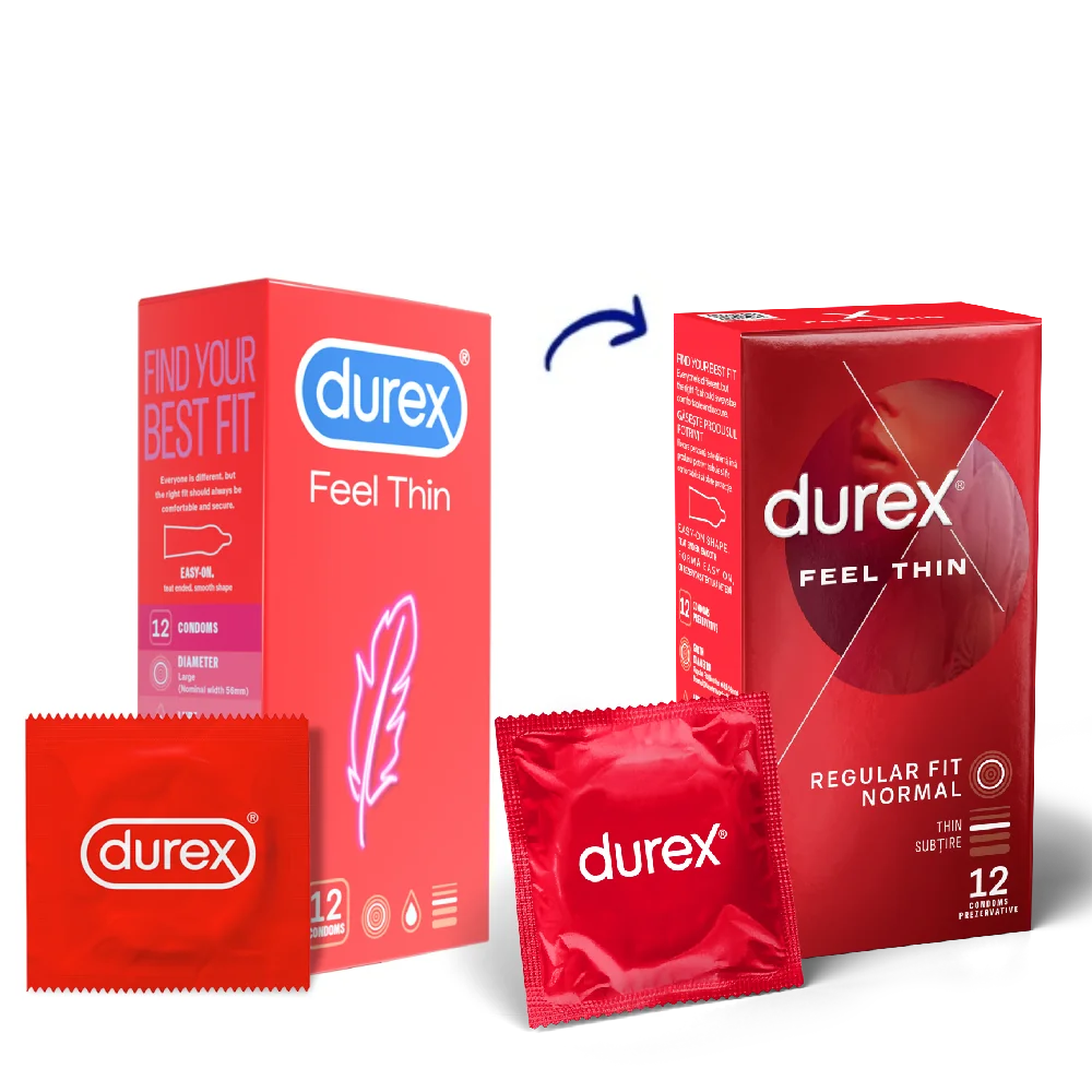 Prezervative Feel Thin, 12 bucati, Durex 