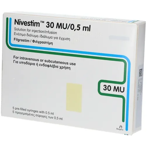 Nivestim solutie injectabila/perfuzabila 30MU/0.5ml, 5 seringi, Hospira 