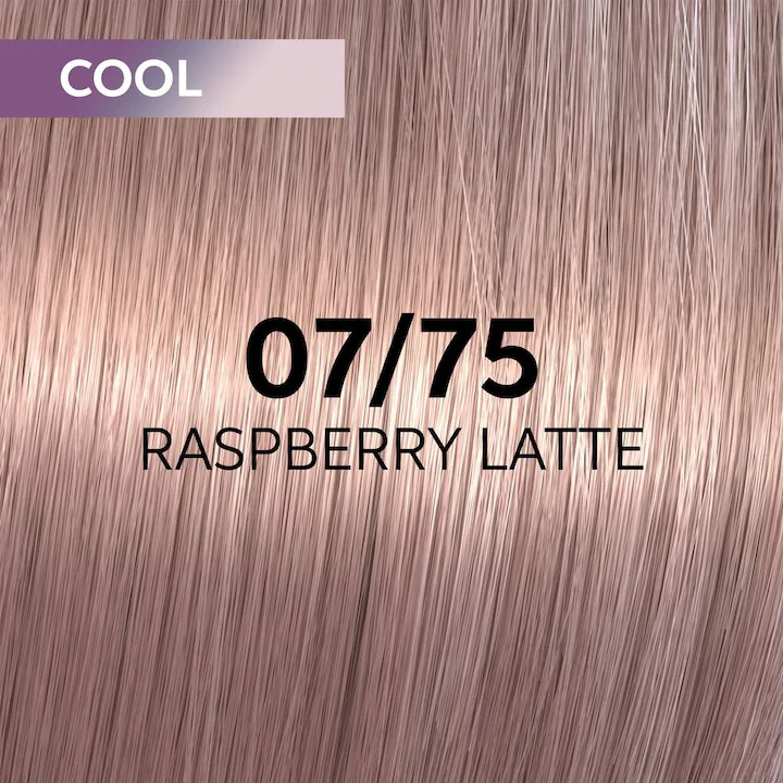 Vopsea demi-permanenta Shinefinity Zero Lift Glaze 07/75 Raspberry Latte, 60 ml, Wella Professionals 