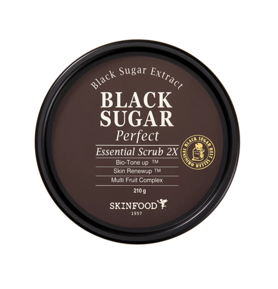 Exfoliant pe baza de zahar Black Sugar Perfect, 100g, Skinfood