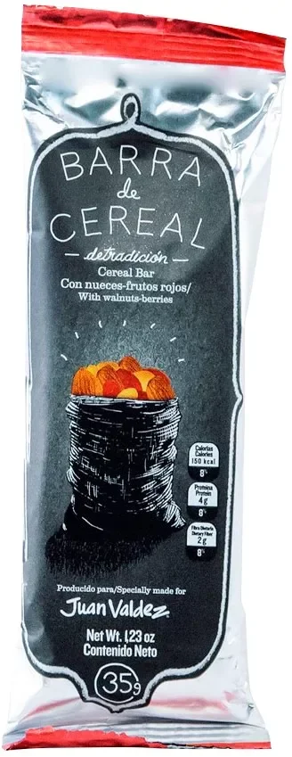 Baton cereale cu nuci si fructe rosii, 35g, Juan Valdez