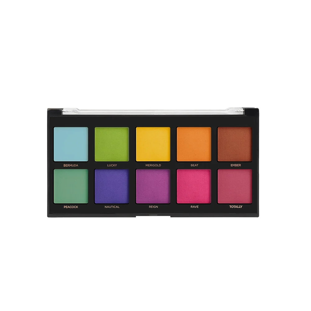 Paleta de farduri vegane cu 10 nuante Spectrum, 103g, Profusion Cosmetics