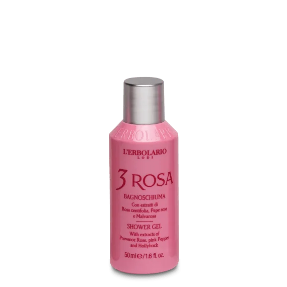 L'Erbolario Gel de dus Mini 3 Rosa, 50ml