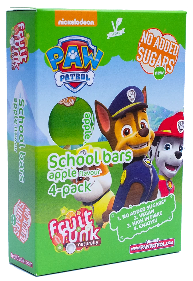 Batoane din fructe cu mere Paw Patrol, 80g, Fruit Funk