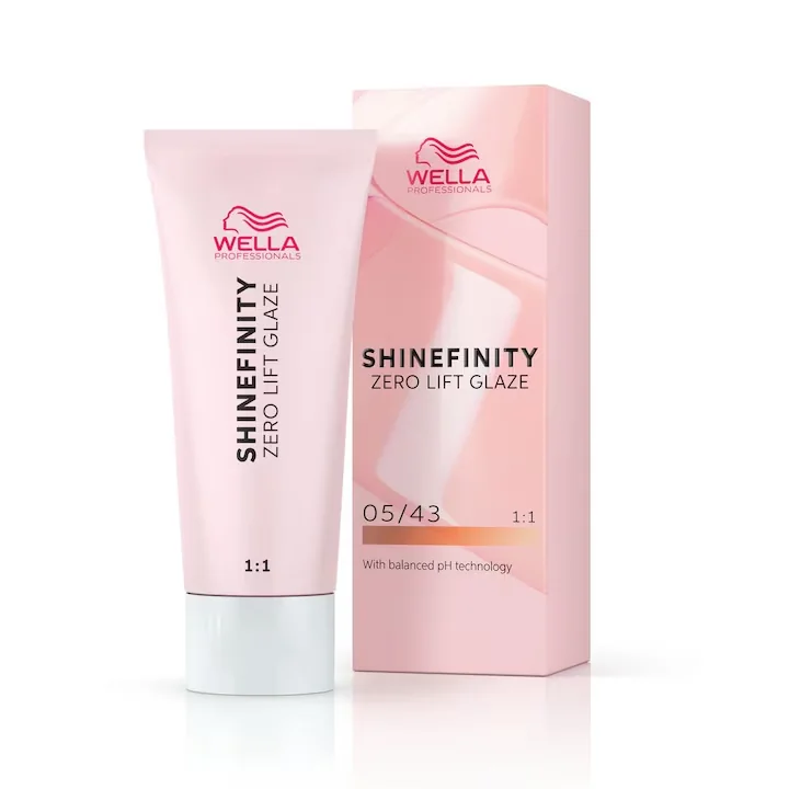 Vopsea demi-permanenta Shinefinity Zero Lift Glaze 05/43 Hot Chili, 60 ml, Wella Professionals 