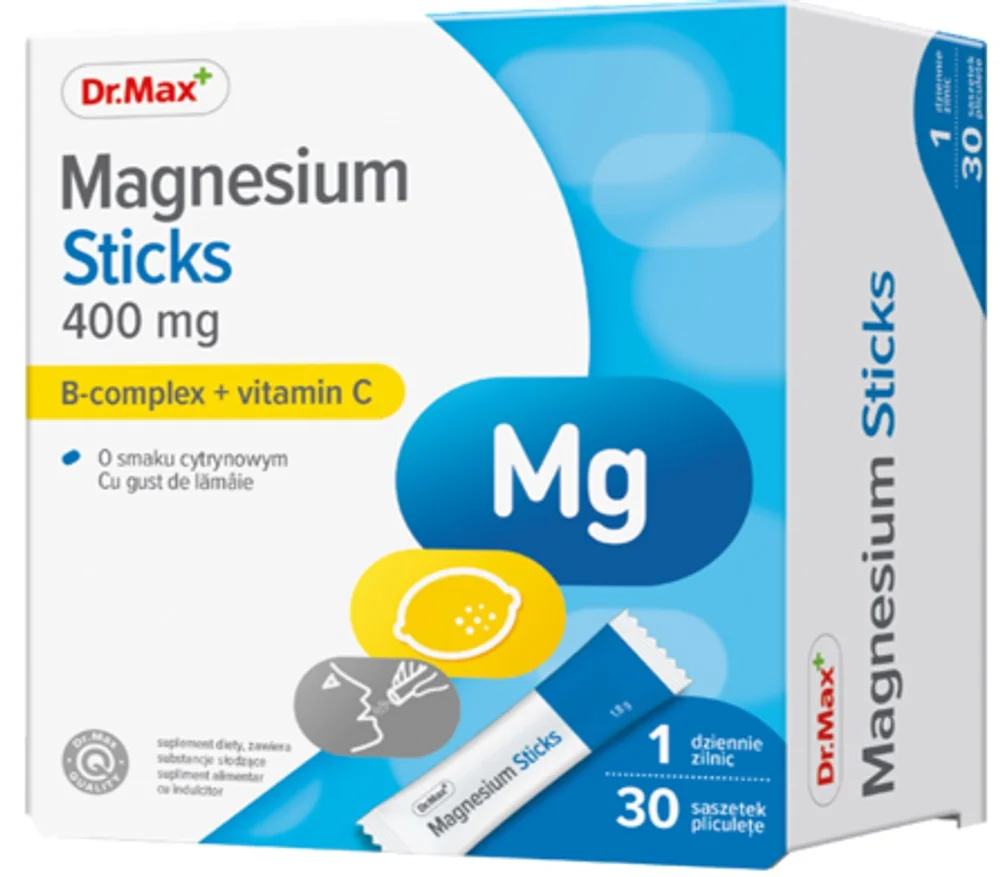 Dr.Max Magnesium sticks 400mg, 30 plicuri orodispersabile