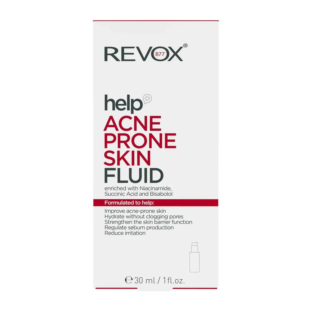 Fluid pentru piele predispusa la acnee Help, 30ml, Revox 