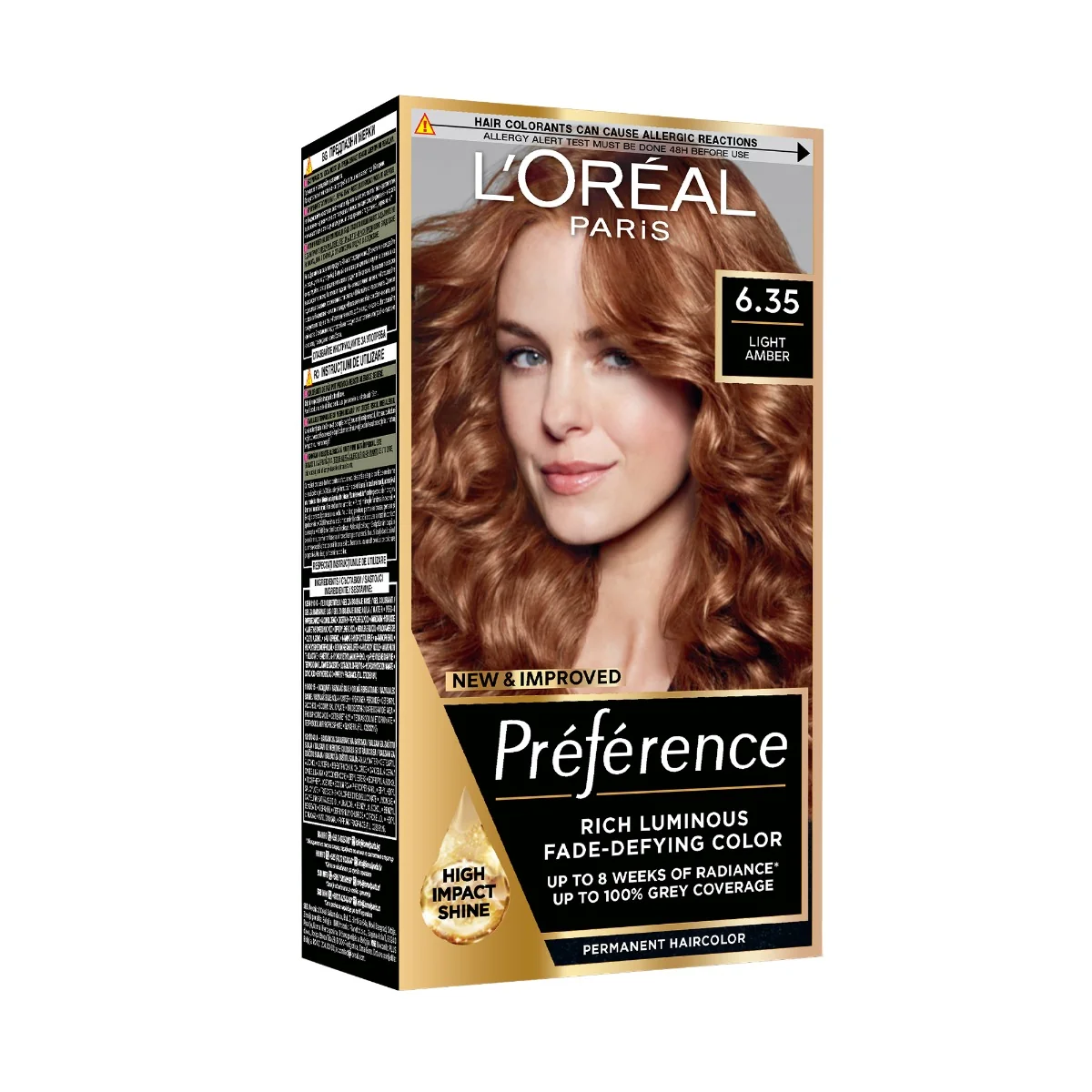 Vopsea de par permanenta cu amoniac Preference 6.35 Havana, 174ml, L'Oreal Paris 