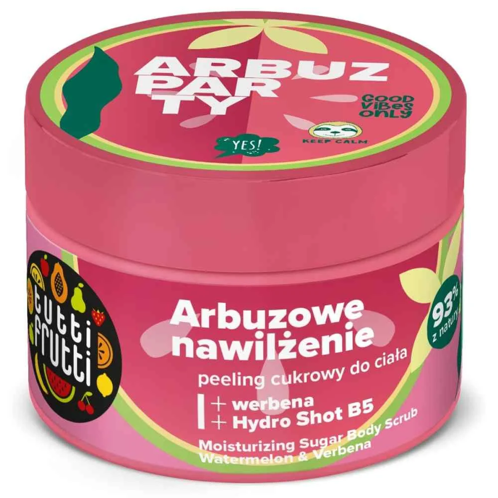 Scrub hidratant pentru corp cu pepene verde si verbina Tutti Frutti, 300g, Farmona