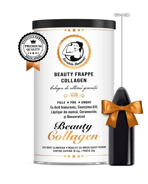 Bautura cu colagen de utlima generatie Beauty Frappe Collagen Secretele Ramonei, 400g, Laboratoarele Remedia